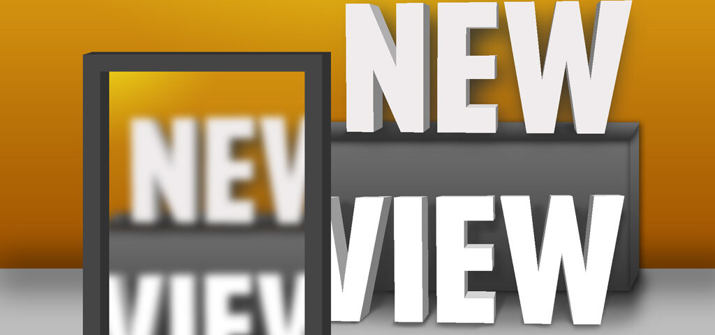New view text reflected in mirror.