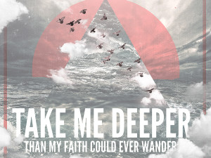 Ocean view with inspirational text overlay.