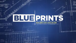 Blueprints design with architectural background.