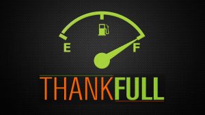 Fuel gauge with "Thankfull" text below.