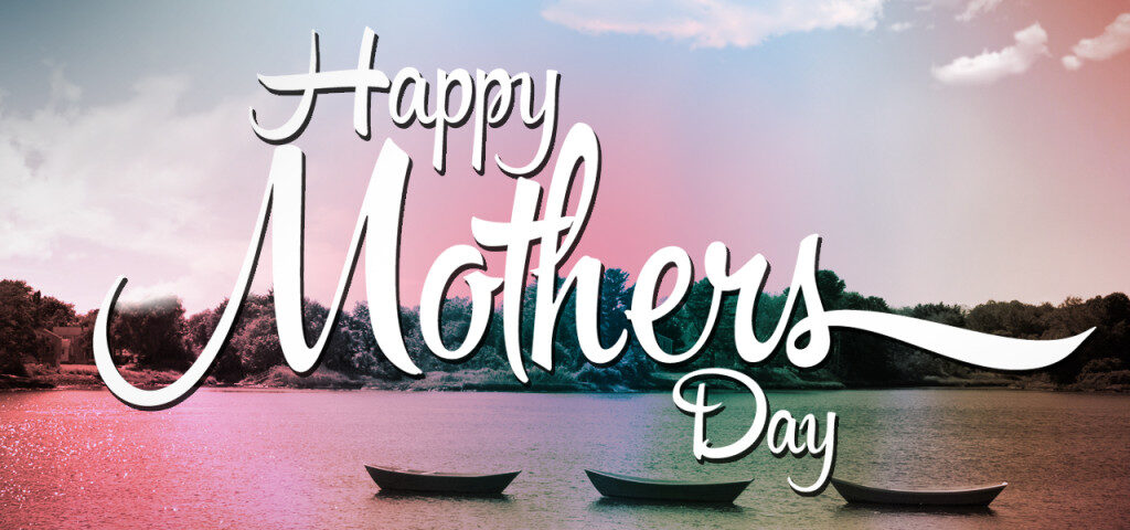 Happy Mother's Day text with boats.
