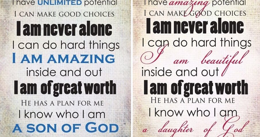 Motivational affirmations for sons and daughters.