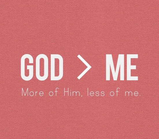 God greater than me motivational text.