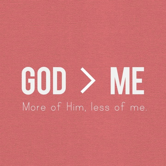 God greater than me motivational text.