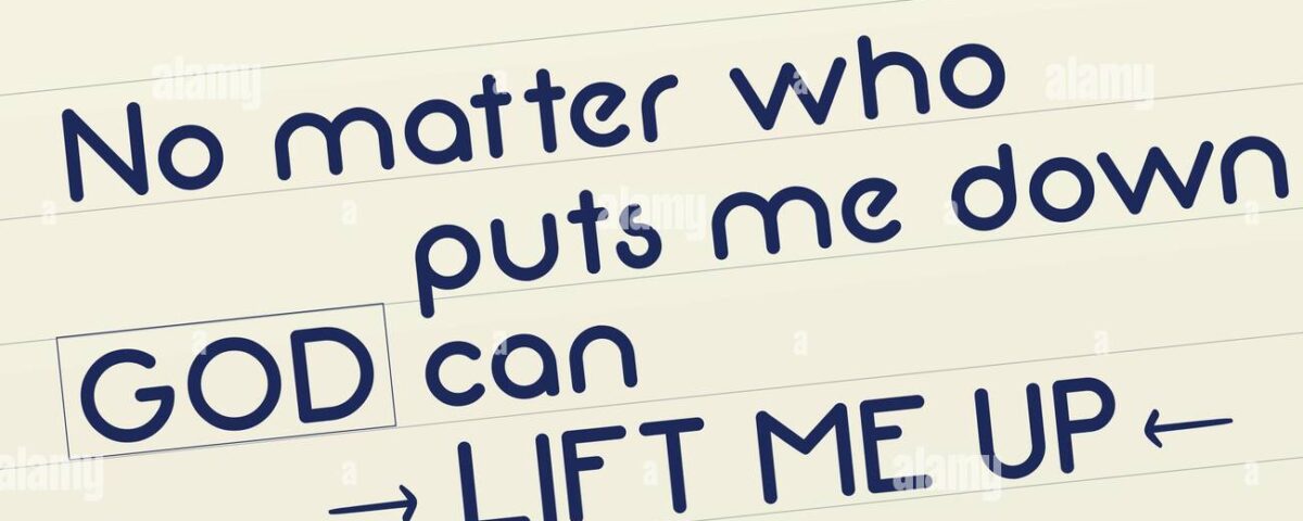 Inspirational quote about faith lifting you up.