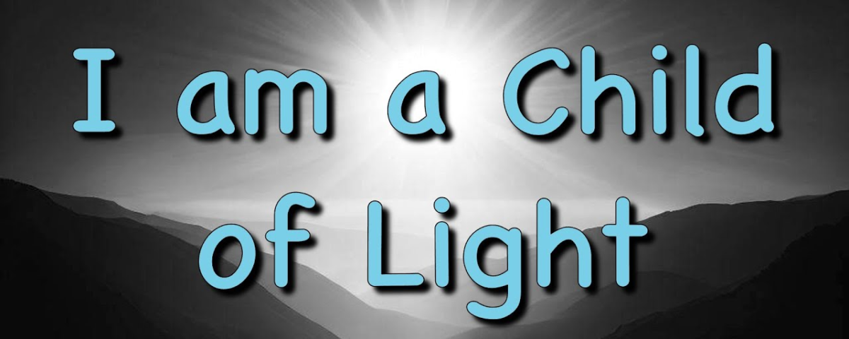 Inspirational text with a radiant light background.
